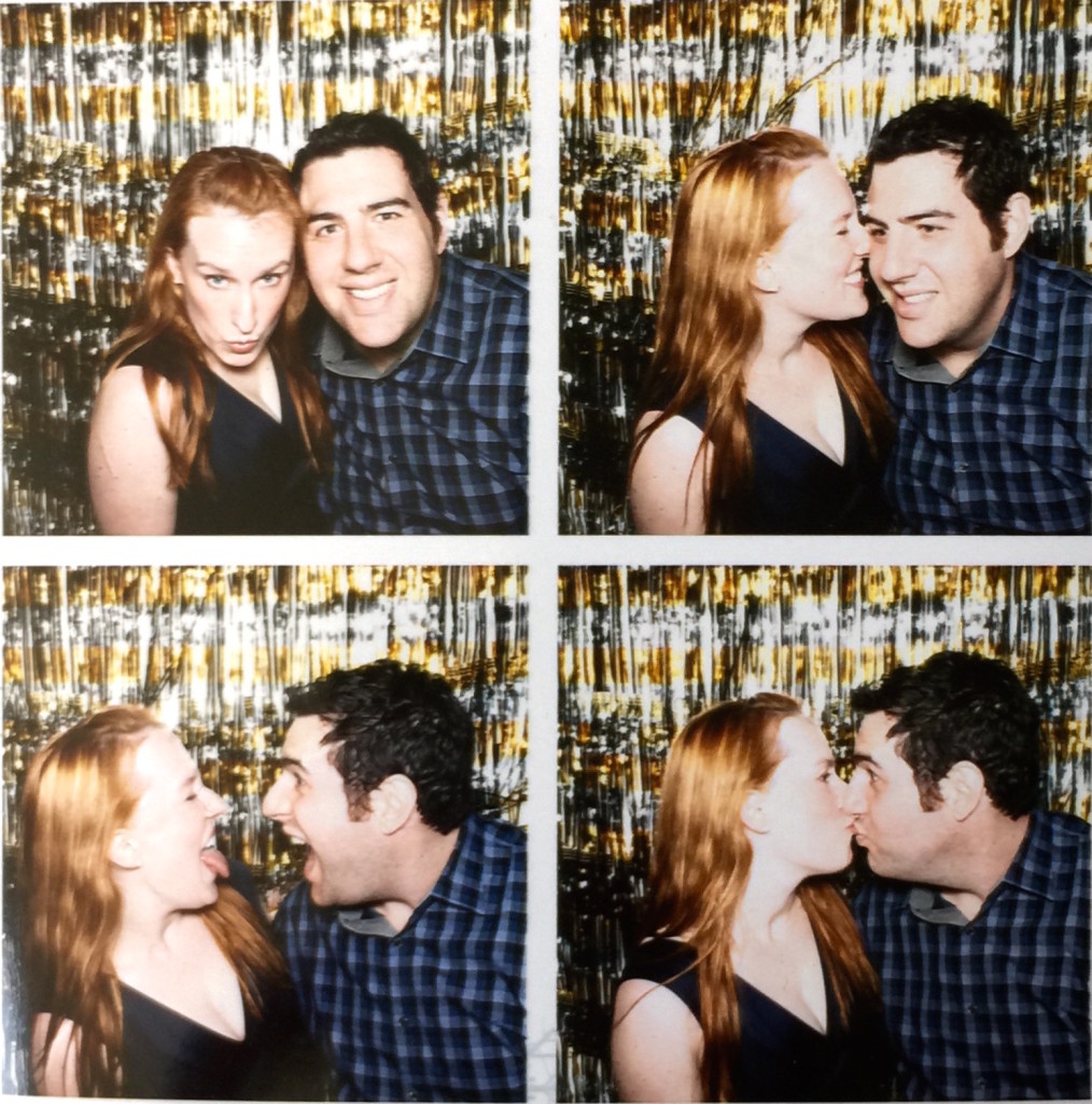 The husband and me silly-ing it up at a holiday party